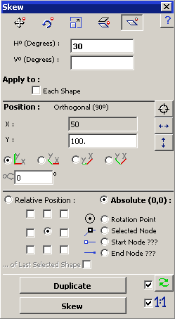 Macro to Skew objects